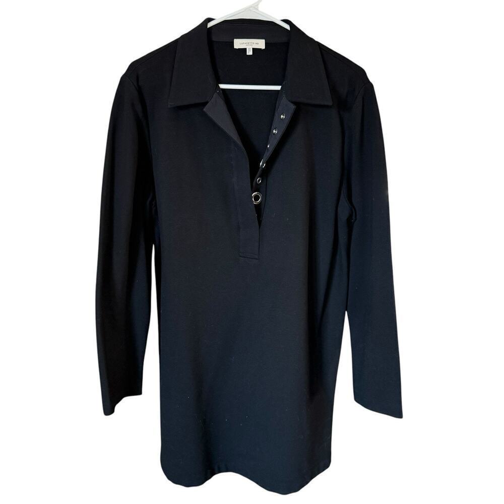 LAFAYETTE 148 NEW YORK Marisa Dress In Kindmade Italian Punto Milano XL Goth